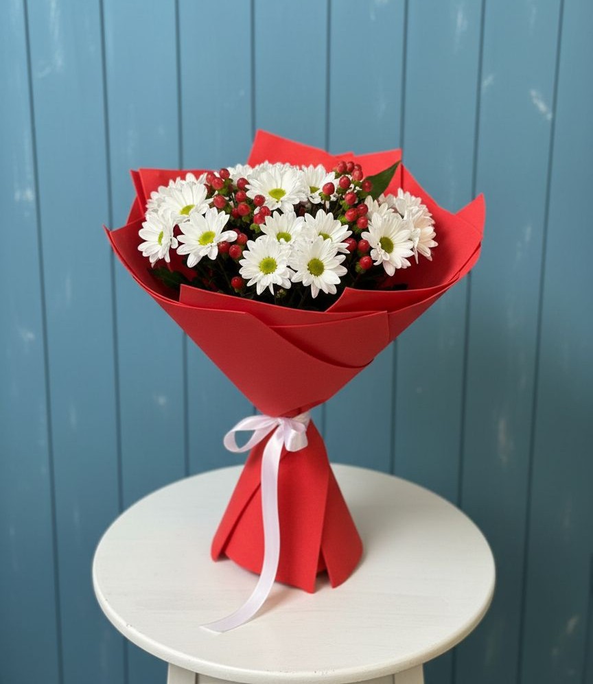 Букет цветов из: Хризантемы в Катайске