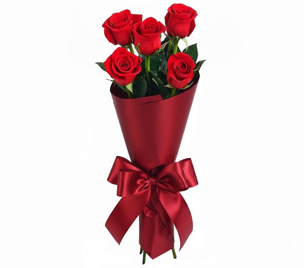 Букет 5 Красных роз Эдлесс Лав в Катайске
