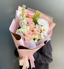 Букет цветов из:  Хризантемы и Розы в Катайске
