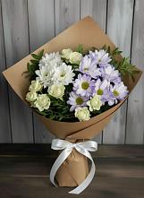 Букет цветов из:  Хризантемы и Розы #REPLACE_PRED# Катайске