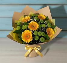 Букет цветов из:  Герберы и Хризантемы #REPLACE_PRED# Катайске
