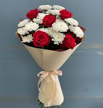 Букет цветов из:  Розы и Хризантемы #REPLACE_PRED# Катайске