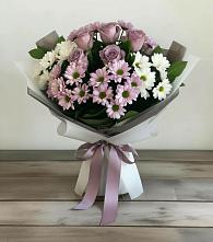 Букет цветов из:  Хризантемы и Розы #REPLACE_PRED# Катайске