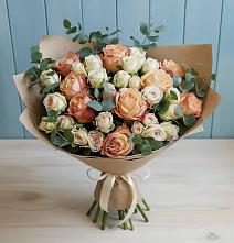 Букет цветов из:  Альстромерии и Розы #REPLACE_PRED# Катайске