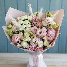 Букет цветов из:  Альстромерии и Розы #REPLACE_PRED# Катайске